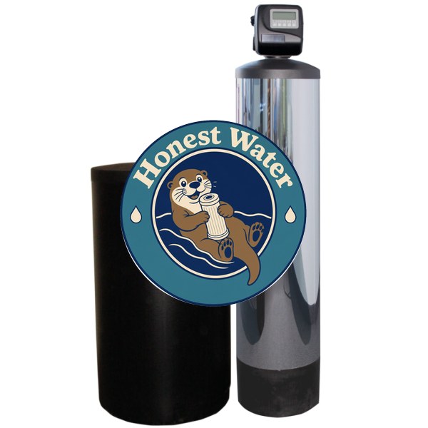 Premium Series softener with chrome mineral tank and brine tank
